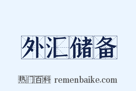 外汇储备是什么意思的图片